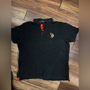 U s polo association big flesh pony black polo short sleeve xl vintage 3 preppy